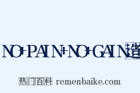 NO+PAIN+NO+GAIN造句是什么意思的图片